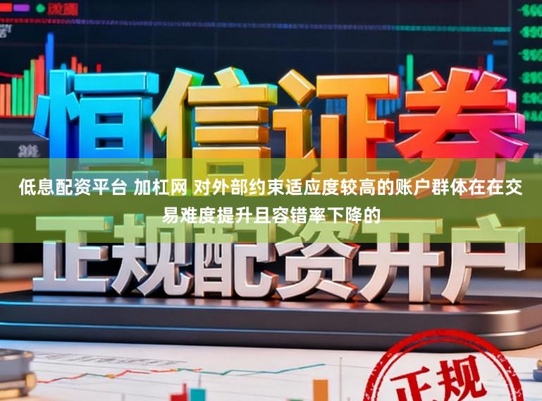 低息配资平台 加杠网 对外部约束适应度较高的账户群体在在交易难度提升且容错率下降的
