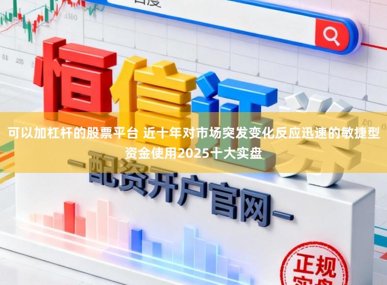 可以加杠杆的股票平台 近十年对市场突发变化反应迅速的敏捷型资金使用2025十大实盘